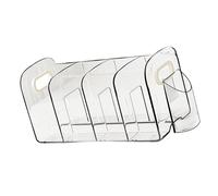 Desk Boodend Clear Acrylic Book Ends With Pen Cup Multifunctional Desk Organizers Book Stand Magazine Stand Cosmetic Storage Rack