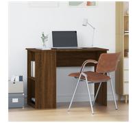 Desk Brown Oak 100x55x75 cm Engineered Wood Storage Workstation for Offices