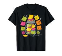 Desk Buried Under Sticky Notes Office Chaos Humor Art Note T-Shirt