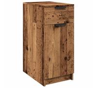 Desk Cabinet Old Wood 33x50x75 cm Engineered Wood 1 Drawer 1 Shelf Rustic Slim