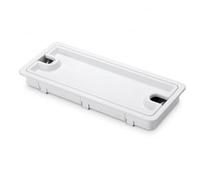 Desk Cable Box With Built In 86 Type Power Outlet For Easy Access To Metal Construction For Organizing Wires Under Desk Suitable For Office Workstation Home Use, 120x395mm Bell Cable Box White
