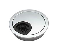Desk cable grommet 1pcs Zinc Alloy Desk Wire Hole Cover Base Computer Grommet Table Cable Outlet Port Surface Line Box Organizer Furniture Hardware for Home Office(Pearl Silver,53MM)