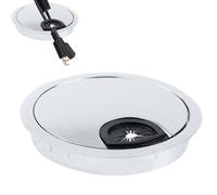 Desk Cable Grommet, 80mm Metal Desk Grommet Desk PC Computer Cable Cord Wire Tidy Grommet Table Cable Hole Cover for Home Office, Original