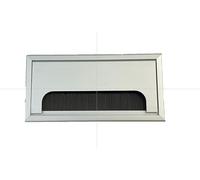 Desk Cable Grommet - Square/Rectangular - White, Black, Aluminium - 80x160/80x80 (Aluminium, 80x160mm)