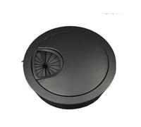 Desk Cable Grommets, Cable Tidies Port Hole Covers, Zinc Alloy Wire Hole Cover Outlet Port Table Computer PC Desk Round Cable Grommet Line Holder 50mm/53mm/60mm/80mm(Black,60mm)