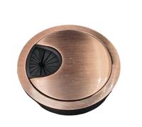 Desk Cable Grommets, Cable Tidies Port Hole Covers, Zinc Alloy Wire Hole Cover Outlet Port Table Computer PC Desk Round Cable Grommet Line Holder 50mm/53mm/60mm/80mm(Red Bronze,53mm)