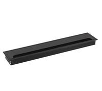 Desk Cable Grommets,Desk Cable Hole Covers,1pcs Table Desk Rectangle Aluminum Alloy Wire Cable Grommet Hole Cover With Brush Tool Desk Table Grommet Cable(Black,80 * 600mm)