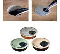 Desk Cable Hole Cover 80mm Round Metal Grommet for Desktop Cable Management, Zinc Alloy Cable Organizer with Green Bronze, Red Bron(Green Bronze 80MM)