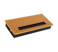 Desk Cable Hole Cover With Brush Insert Metal Rectangle Grommet Thickening Cable Hole Cover For Office Cable Management Desk Cable Port