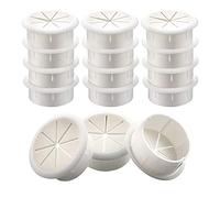 Desk Cable Hole Covers,15 Pcs Grommet Cord Grommets Flexible Wire Cover Set Organizer for Office Home PC 994(White)