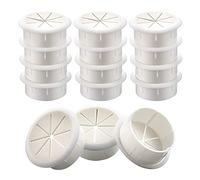 Desk Cable Hole Covers,15 Pcs Grommet Cord Wire Cover Set for Office Home PC 994(White)