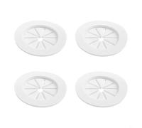 Desk Cable Hole Covers 4PCS PVC Organizers to Conceal Wires and Enhance Workspace Aesthetics (White 80mm)