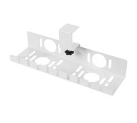 Desk Cable Management Tray Steel Organizer, No Drill Setup with Dual Mounting Methods to Keep Power and Data Cables Organized and Off the Floor for Workspace Optimization (White)