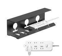 Desk Cable Management - Under-Desk Wire Shelf, No Drilling Required, Heavy Duty Steel Tray, Easy Adhesive Mounting, Large Capacity For Workplaces From 60-100