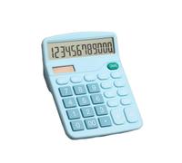 Desk Calculator, 12 Digits Standard Basic Calculator Solar Dual-Power Desktop Calculators with Large LCD Display for Home School Office - Blue