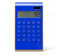 Desk Calculator, Portable Calculator Solar & Button Battery 12 Digit Large LCD Display Multi Functional Big Key Buttons for Office Business Home Daily Calculating (Blue)