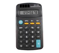 Desk Calculator Solar Powered Pocket Calculators Fast Response Accounting Tool Led Large Screen Big Button Business 8-Digit Mini Calculator for Office School (Black)