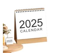 Desk Calendar 2024-2025 | Monthly Planner with Double Wire | Compact Folding Calendar for Office, Study and Classroom - Organiser for Appointments, Appointments, Deadlines and Daily Productivity Plan