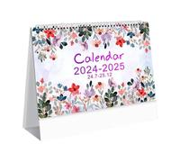 Desk Calendar 2024-2025 - Standing Fli p Desktop Calendar,18 Months Calendar From July 2024 To December 2025,Monthly Desktop Calendar With,Academic Monthly Standing Calendar, 20.5 X15cm