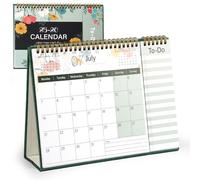 Desk Calendar 2025-2026, Desktop Calendar from July 2025 - December 2026, 18 Months Standing Flip Desk Planner with To-do List for Home Office School (Green)