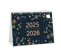 Desk Calendar 2025-2026, Monthly Desktop Calendar (Jul. 2025 - Dec 2026, 10" x 8.25"), Standing Flip Calendar with Thick Paper, Academic Year Planner with Stickers