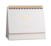 Desk Calendar 2025-2026, Runs Jul. 2025 - Dec. 2026, Academic Desktop Calendar with Planner Stickers, Standing Flip Desk Calendar with Monthly Summary (White)