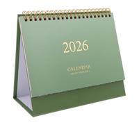 Desk Calendar 2025-2026: Standing Flip Desktop Calendar Monthly Planner With Thick Paper For Home Office Decor Daily Scheduling Weekly Planner Jul 2025 to Dec 2026 - Green
