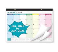Desk Calendar 2025, AgePlace Wall Calendar 2025-2026 Covers January 2025 to June 2026, Large 17" x 12" Desktop Monthly Calendar for Home School & Office, Perfect for Keeping Track of Important Dates