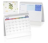 Desk Calendar 2025 uk, Runs July 2025 to June 2026, Academic Desktop Calendar, 2025 Desk Calender Monthly Standing Flip Desk Calendar Small for Family Planner Diary Starts on Sunday bigger A5