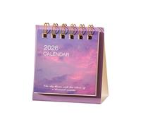 Desk Calendar 2026 - 2.76In Yearly Desktop Planner, Bound Monthly Organizer, Compact Clear Layout Spiral Size | Efficient Time Management For Office Home Study Work Schedule Planning Use