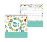 Desk Calendar 2026-2027, 18-Month Spiral Bound Office Supplies, Standing Desk Calendar, for Work, Study, Daily School Supplies, Holiday, Travel, Christmas, Bedroom, Children's Room, Dorm