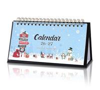 Desk Calendar 2026-2027, 6.9" x 3.7", 2026 Small Calendar from JAN 2026 to DEC 2027, Standing Flip Desk Calendar 2026, 2 Year Calendar, Premium Glossy Paper