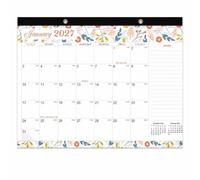 Desk Calendar 2026-2027 Wall Mount, Fresh Small Flowers