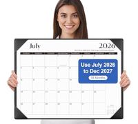 Desk Calendar 2026-2027 with Desktop Mat,22x17'' Large Desktop Pad Calendar | 18 Month Desk Calendar 2027, Use from July 2026 to Dec 2027, Simplified Monthly Calendar Perfect for Home School and Office