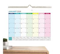 Desk Calendar 2026 - A4 Spiral Thick Paper 18 Month Planner Pads, Highlighted Holidays, Academic Planning Aid | Home Offices, Classrooms, Family Areas, Seasonal Events