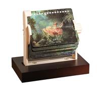 Desk Calendar 2026, Aesthetic Office Decor, 11x6.7x10cm, Mini Mechanical Rotating Perpetual Desktop Planner, Decorative and Modern Design, for Home, Office Table