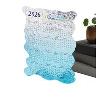 Desk Calendar 2026 | Artistic Planner in Clear Acrylic | 12 Small Monthly Calendars - Home, Bedroom, Study, Planning, Scheduling, Decoration &