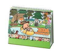 Desk Calendar | 2026 Capybara Planner, Standing Calendar For 12 Months - For Home Family School Classroom Kitchen Office Study Apartment Workshop Art