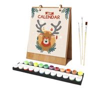 Desk Calendar 2026 | Coloring Calendar for Kids | 12 Different Hand-Painted Oil Paintings, Creative Planner for School Teacher Home Class Work Kids Adults