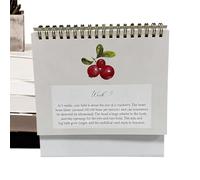 Desk Calendar 2026 - English Weekly Planner | Pregnancy Calendar Milestones - Pack of 1 for Expectant Mothers Desk Decoration Weekly Updates Baby Growth Pink Flower Design Paper