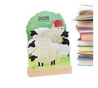 Desk Calendar 2026,Funny Sheep Horse Monthly Planner - 3D Calendar 2026 Desk Decor - for Schedule Appointment Holiday New Year Home School Kids Women Teacher