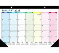 Desk Calendar 2026 Large 17 X12in Wall Calendar 2026 Covers January 2026 June2027,18 Monthly Desk/Wall Calendar,with Cutting Lines, Corner Protectors, Notes Section for Home and School (G)