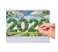 Desk Calendar 2026 - Monthly Desk Calendar 2026, Time Management January to December Rhinestone Art for the Whole Family