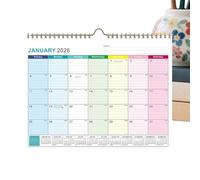 Desk Calendar 2026, Monthly Planner Thick Paper, January 2026-June 2027 Desk Calendar Wall Decoration | For Academic Programme Planning Christmas New Year Home Uff
