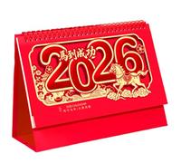 Desk Calendar 2026 - New Year Monthly Planner,Lunar New Year Calendar Daily Planner,for Home Office Study Living Room Bedroom Table Shelf Spring Festival Family