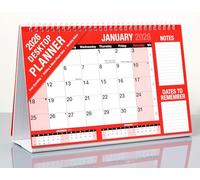 Desk Calendar 2026 One Month to View UK Stand Alone Desk Office Table Calendar Planner
