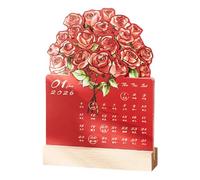 Desk Calendar 2026 - Pink Monthly Weekly Daily Planner | Desk Accessories 2026 Floral Calendar, For Office, School, Home & New Year's Party Favorites
