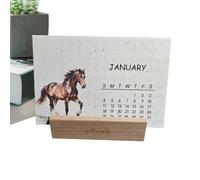 Desk Calendar 2026 - Plantable Paper for Desk and Daily Planner, Standing Decorative Calendar for the Desk - For Home, School, Classroom, Dorm, Studio