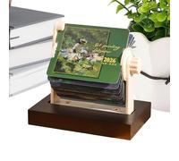 Desk Calendar 2026, Rotating Mechanical Planner, Mini Aesthetic Design Desktop Date Display, for Home Apartment Office Studio School Classroom Dorm Desk Organization Use 11 x 6.5 x 10 cm