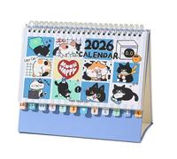 Desk Calendar 2026 - Spiral Binding Planners for Kittens,12 Month Paper Animal Calendar - For Planning Scaling Decoration Organization Room Study